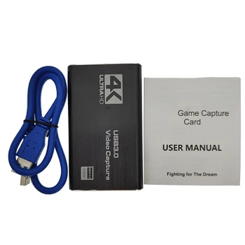 USB 4K 60Hz Kompatibilný s HDMI Video Capture Karty 1080P Pre Hru Nahrávanie Platne Live Streaming Box USB 3.0 Grabber pre PS4 Fotoaparát
