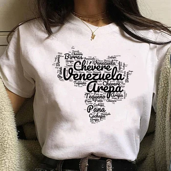 Venezuela tričko ženy dizajnér streetwear Y2K t shirt dievča streetwear oblečenie