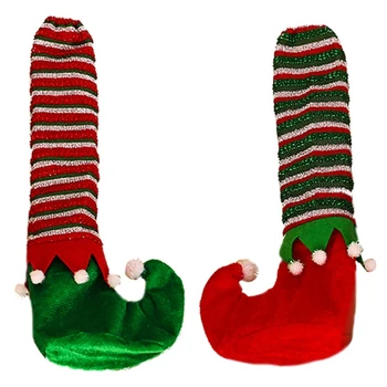 Vianočné Prekladané Elf Tabuľka Nohu Kryt Stolička, Nohy Kryt Stolička, Nohy Rukáv Ponožky