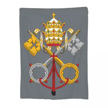 Výsostné Znaky Svätá Stolica A Vatikán Deka Fleece Oblečenie Letné Náboženstvo Náboženské Znak Príjemné Mäkké Hodiť Deka