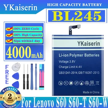 YKaiserin 4000mAh BL245 BL-245 Batérie Pre Lenovo S60 S60T S60W kontakty batérie + Bezplatné Nástroje