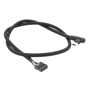 Základná doska Kábel, Kábel USB 9Pin na TypeC Konektor Kábel s Tienením